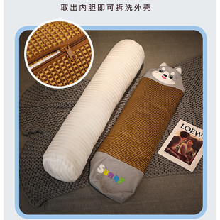 夏季凉席抱枕长条枕圆柱床头靠垫凉席床上长型枕头抱着睡觉女夹腿