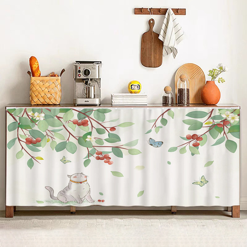 柜子帘免打孔滑轨式遮丑帘橱柜鞋柜遮挡杂物儿童房书柜防尘拉帘,居家布艺,门帘,淘宝优惠券,粉丝福利购,淘宝优惠卷