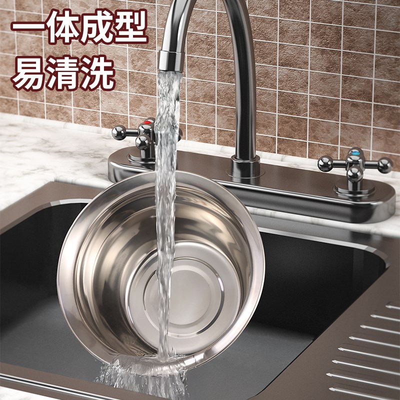 特厚不锈钢油盆带盖家用厨房油缸猪油调料盆洗菜盆和面盆蔬菜果盆