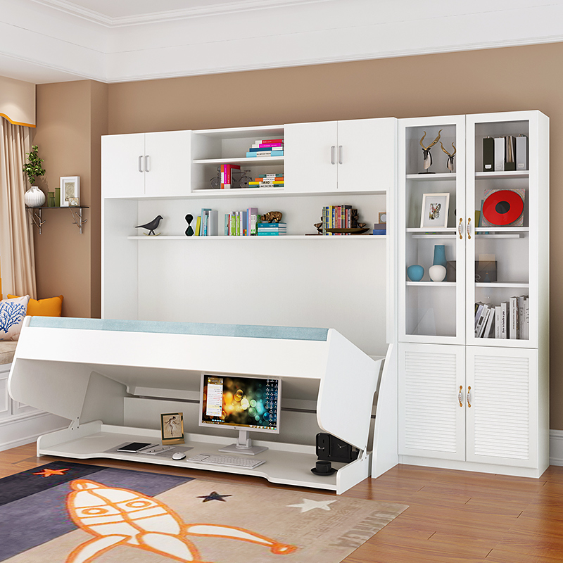 多功能隐形床折叠床书桌柜柜组合床一体床壁床钢琴床隐藏床单人床