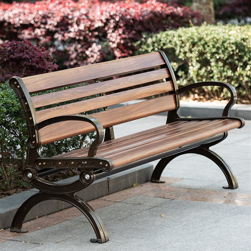 户外公园椅长椅休闲长条椅排椅园林庭院铸铝广场椅铝合金铁艺座椅