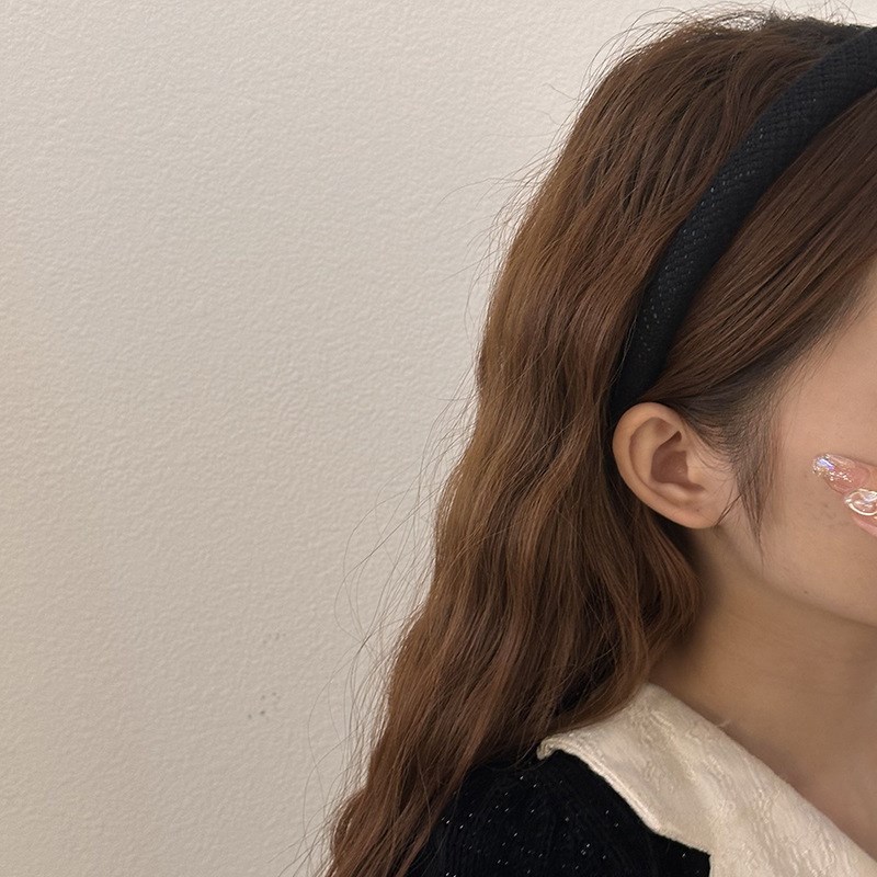 高颅顶头箍细款百搭外出海绵复古发箍女款洗脸发卡压发发捆头饰韩