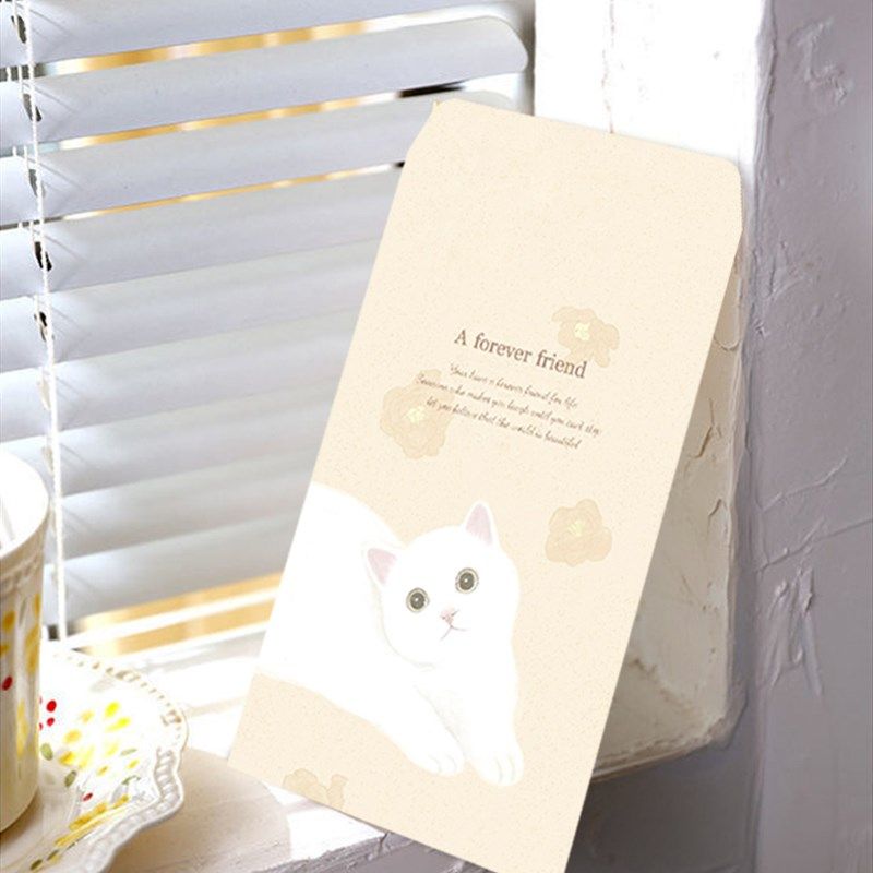 11*18厘米可爱猫咪信封文艺小清新中式收纳 信件明信片卡片可以装