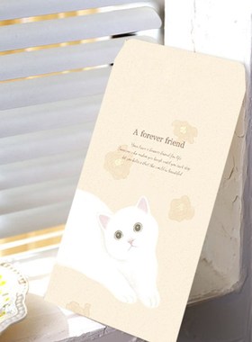 11*18厘米可爱猫咪信封文艺小清新中式收纳 信件明信片卡片可以装