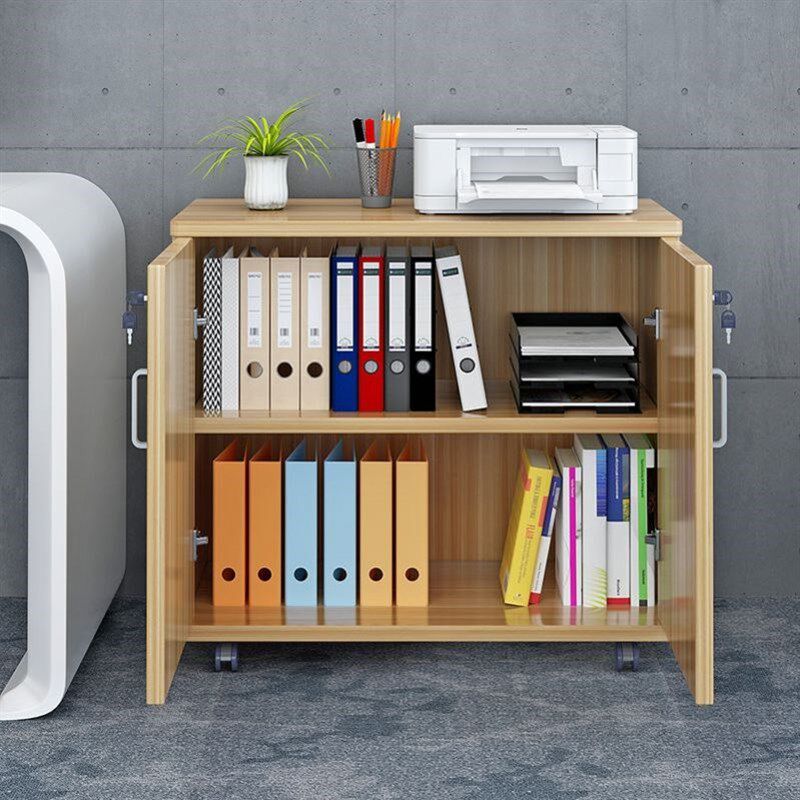 木质资料柜带锁抽屉柜桌下移动矮柜办公文件柜收纳储物柜活动柜子