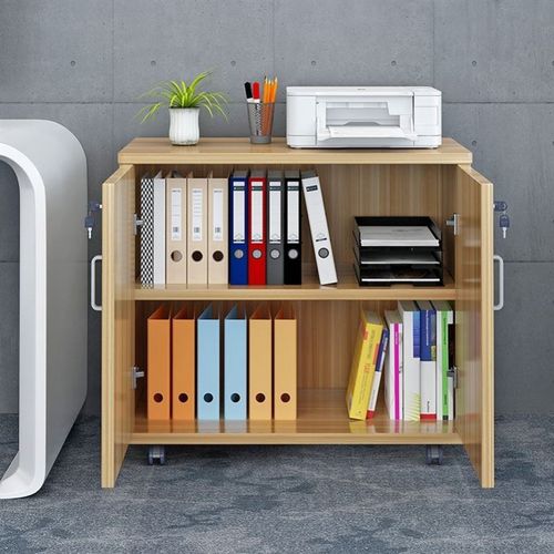 木质资料柜带锁抽屉柜桌下移动矮柜办公文件柜收纳储物柜活动柜子