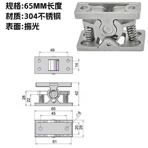 重型门碰 强力门碰304不锈钢大力碰珠 门吸 弹簧碰锁工业设备扣锁