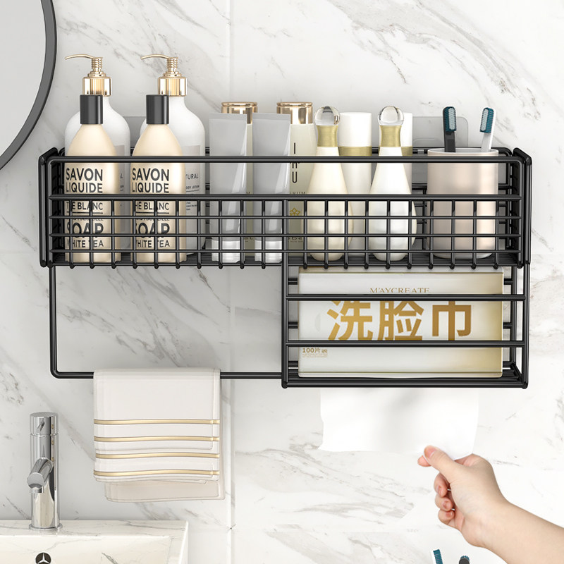 卫生间洗脸巾置物架浴室洗手间洗漱台厕所免打孔壁挂式墙上收纳架,家庭/个人清洁工具,浴室角架/置物架,淘宝优惠券,粉丝福利购,淘宝优惠卷