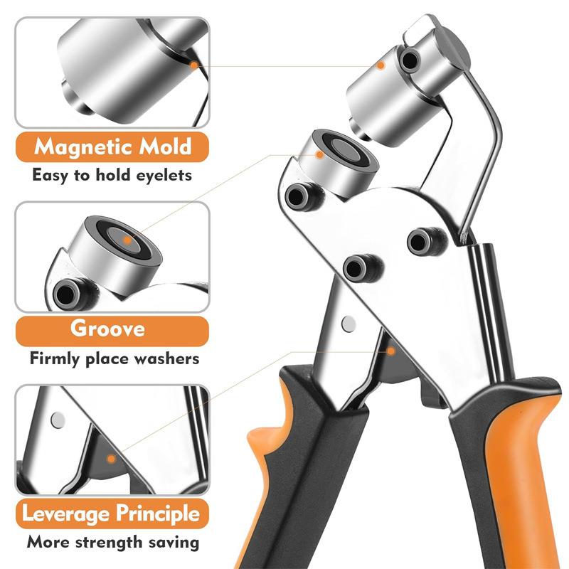 50套PDF装3/8英寸1m0m气眼扣气眼钳子安装工具套鸡眼装孔眼金属0