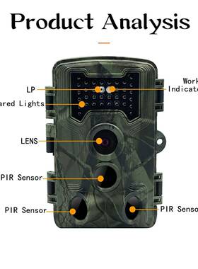 P1000红科研相机1R6MP高清户YZI外I外54防水红外感应庭院监控P摄