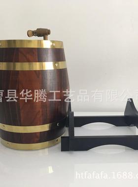 5L卧酒桶橡木木桶胆锈钢053有内不木桶周转桶酒庄专用木桶式装饰