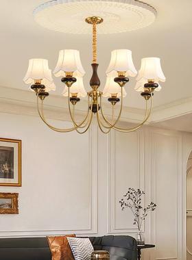 美高式复古客厅灯法式中风吊古灯实木级感南主68236洋风书房卧室