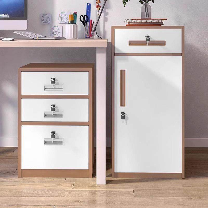 钢制柜矮柜办公室带抽屉NOO储物桌下小柜子柜多文功能带锁件柜铁