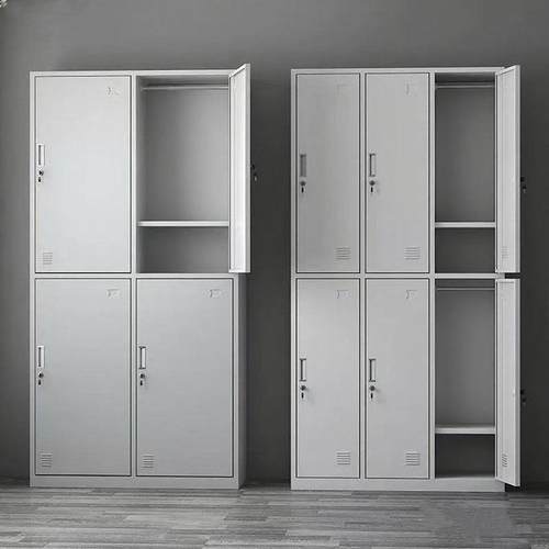 档钢制更-衣柜工厂浴工宿舍铁皮员柜带锁多门储物室柜案柜文件柜