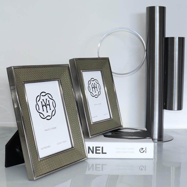 新款欧式立体轻HY奢编织皮相框摆台样板质间书装房客厅框饰品相摆,家居饰品,DIY亲子装饰画,淘宝优惠券,粉丝福利购,淘宝优惠卷