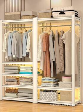 衣柜出12972租房家用易衣柜卧装收室自由组简DIY货架衣架金属纳衣