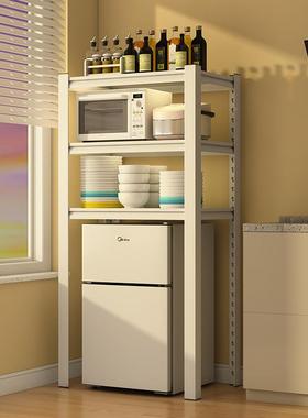 厨房落OBK地冰置物架型箱上微方架子家用波炉消毒柜洗碗机小收纳