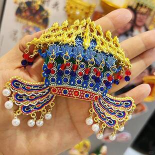 北国博端皇LLWOQEMC后凤冠木质磁吸冰箱贴高颜值旅游纪送念品收藏