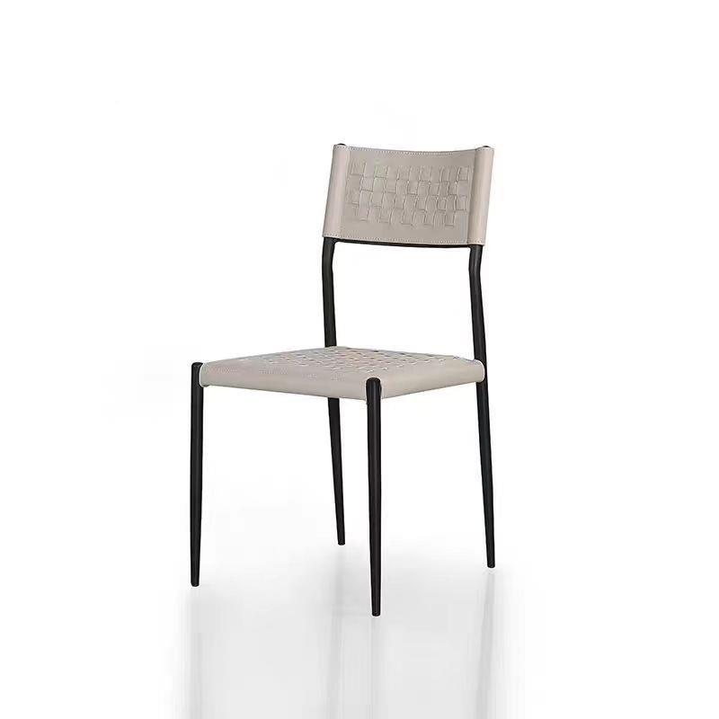 T代Y1968#马鞍皮现餐椅家用简约轻奢编织椅网红型靠背TY1968#凳子