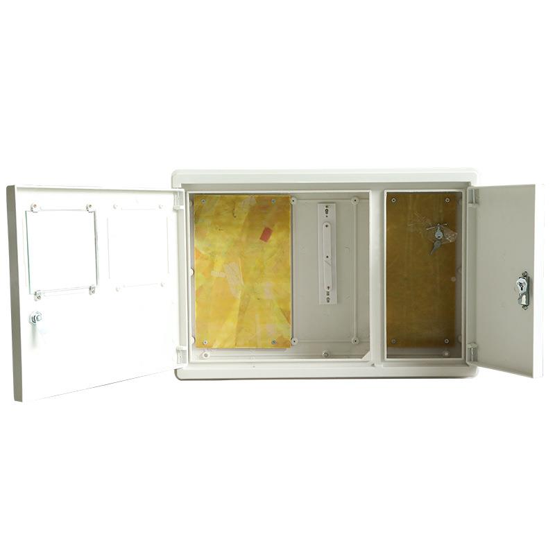 玻璃钢三式相电表结箱左右构双开门三相四线大一户动玻璃钢大力配