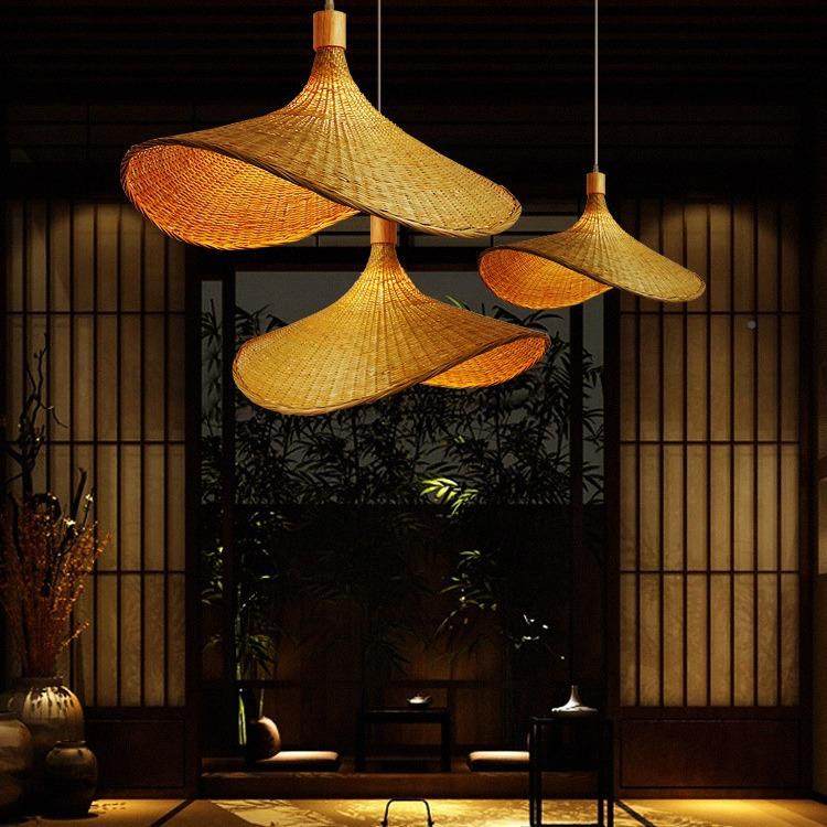 296竹编吊灯南式新中式茶室店禅意东亚日灯具创意个性草帽灯服装,家装灯饰光源,智能吊灯,淘宝优惠券,粉丝福利购,淘宝优惠卷