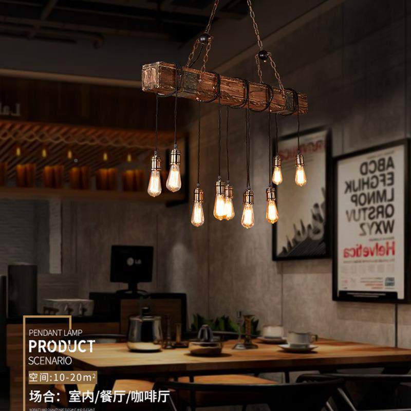 式古复工业风火797L锅咖啡餐厅酒吧台OFT创美意个性实木艺术装饰,家装灯饰光源,智能吊灯,淘宝优惠券,粉丝福利购,淘宝优惠卷