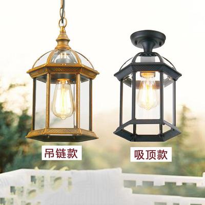 简约户外防水吊灯室外阳台阳光房廊架凉亭灯庭院大门口亭子吸顶灯