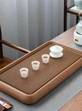 原胚素盘电木茶盘家用简约实木茶海新中式电胶木茶具茶台