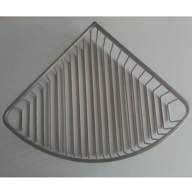 卫生间拉丝三角架304不锈钢浴室置物架线条网篮转角篮架长固V2102