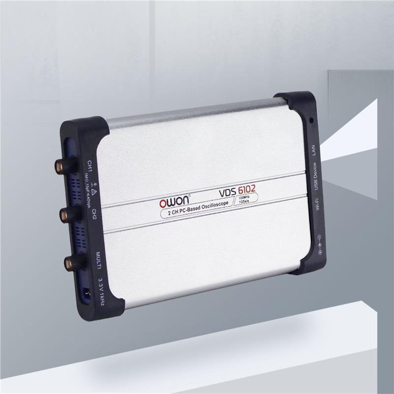 OWON虚拟PC数字示波器VDS6102双通道100M便捷标配信号源二次开发