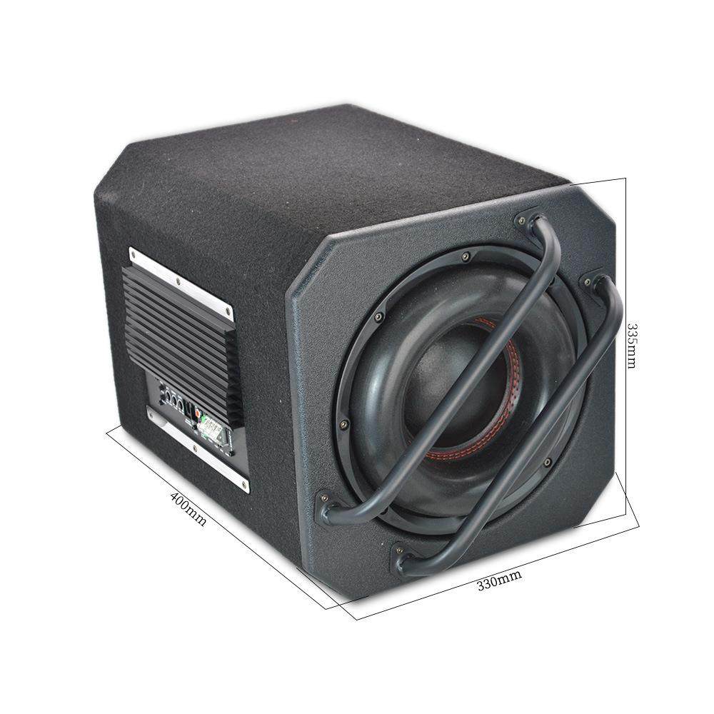 车载音响改装大功率1200W方形12V有源超重10寸汽车低音炮