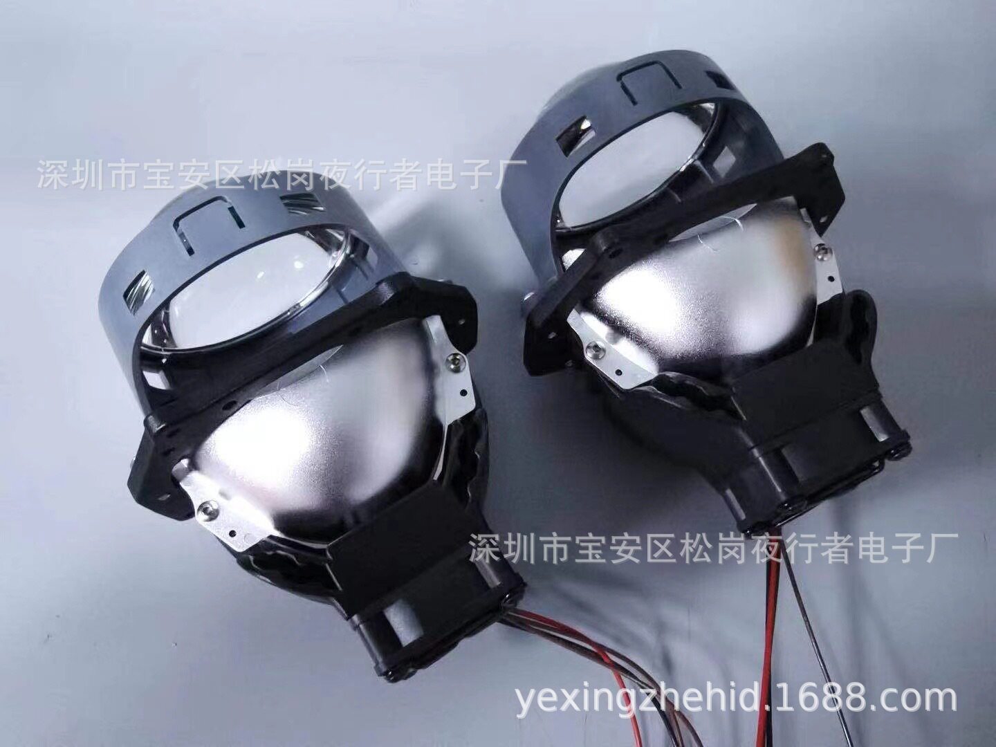 四代LED透镜汽车前大灯车灯3寸智能聚光透镜海5 3.0双光50W工厂店