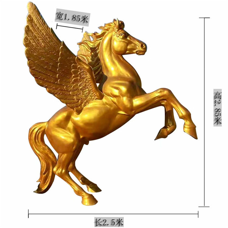 玻璃钢马雕塑马雕塑玻璃钢飞马雕塑玻璃马装饰