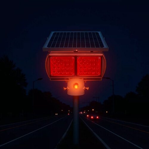 DL-S6282太阳能双面警示灯铁路信号防护灯LED爆闪灯