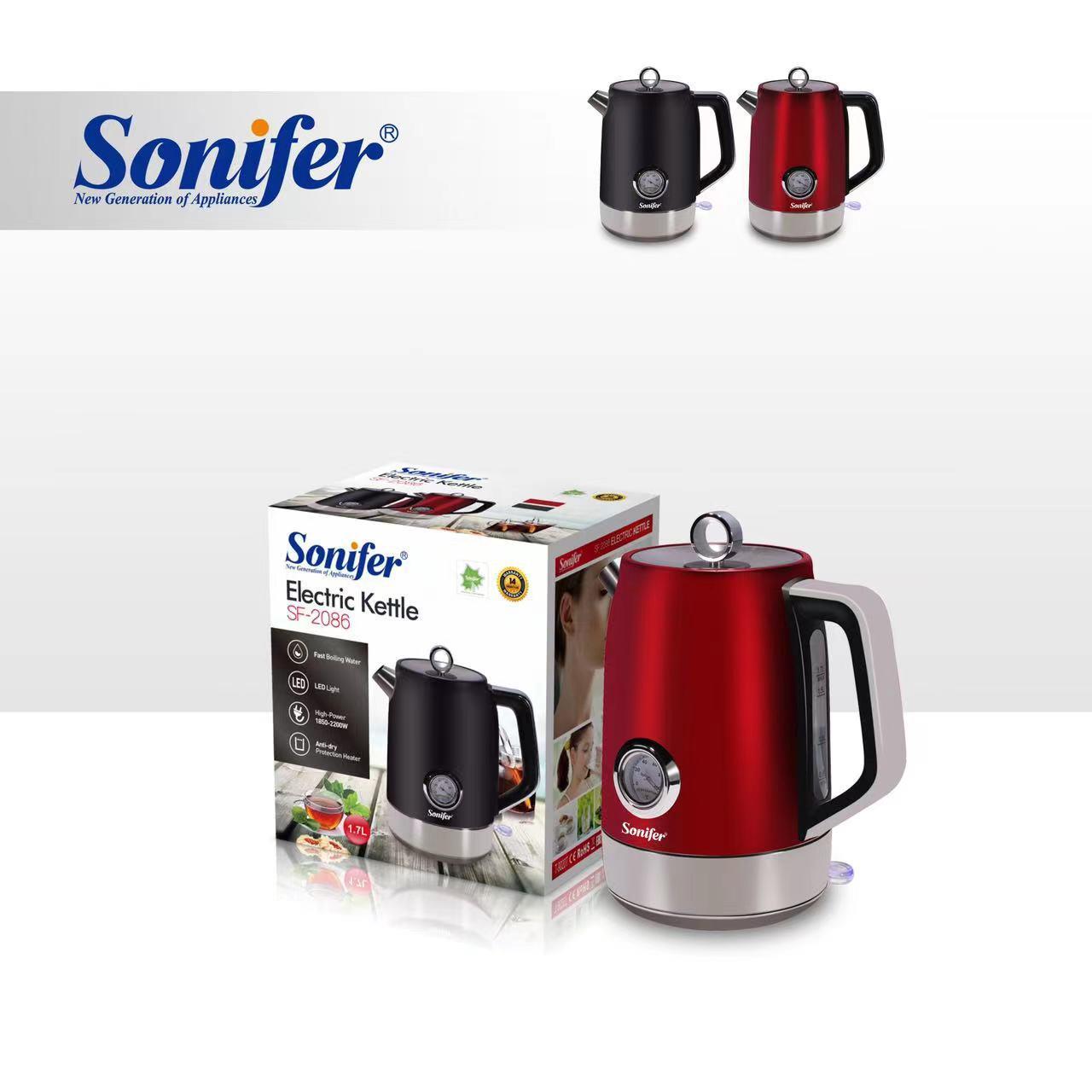 Sonifer欧规1.7L不锈钢电热水壶烧水壶SF-2086