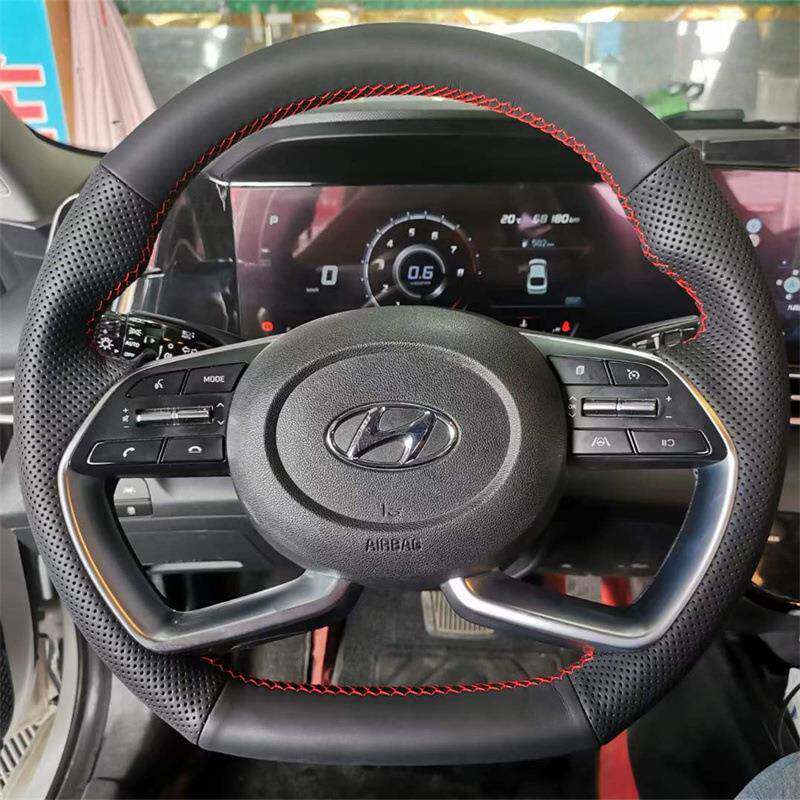 23款现代索纳塔10代伊兰特7名图L途胜库斯途沐飒专用手缝方向盘套
