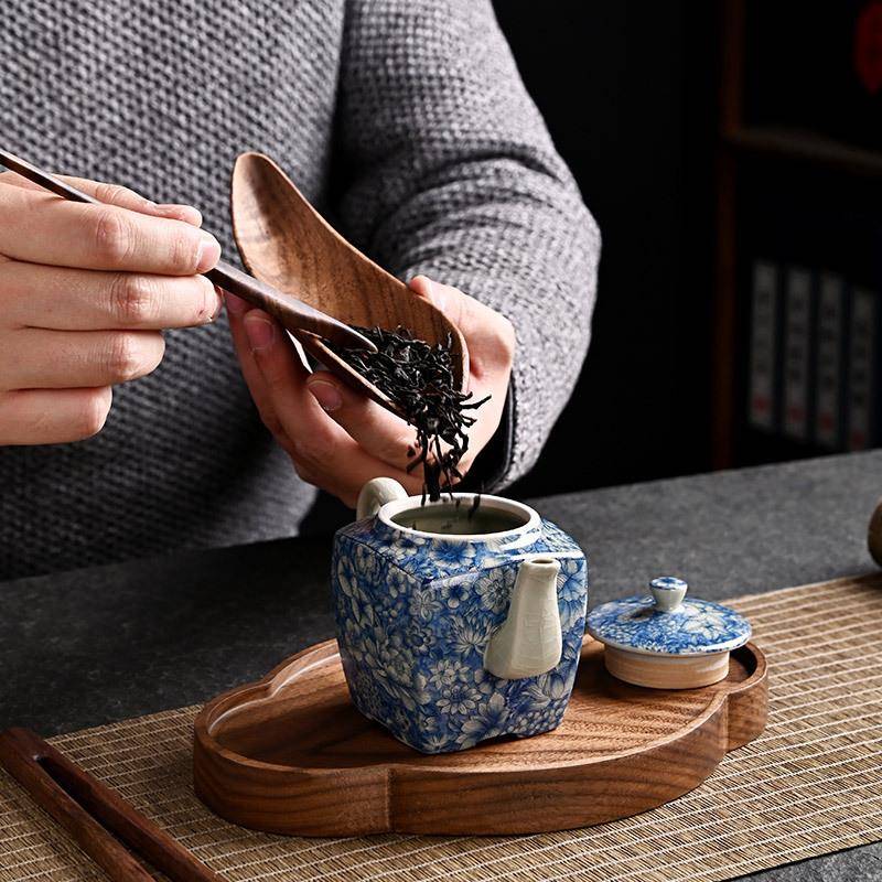 北美黑胡桃木茶则茶拨茶夹高端实木茶荷泡茶工具大全日式茶具配件