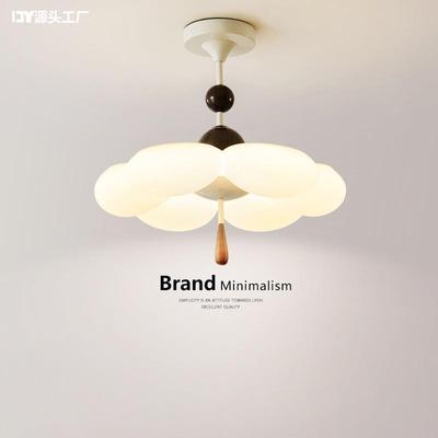 法式中古风卧室吊灯奶油风2025年新款全光谱护眼主卧房间吸顶灯