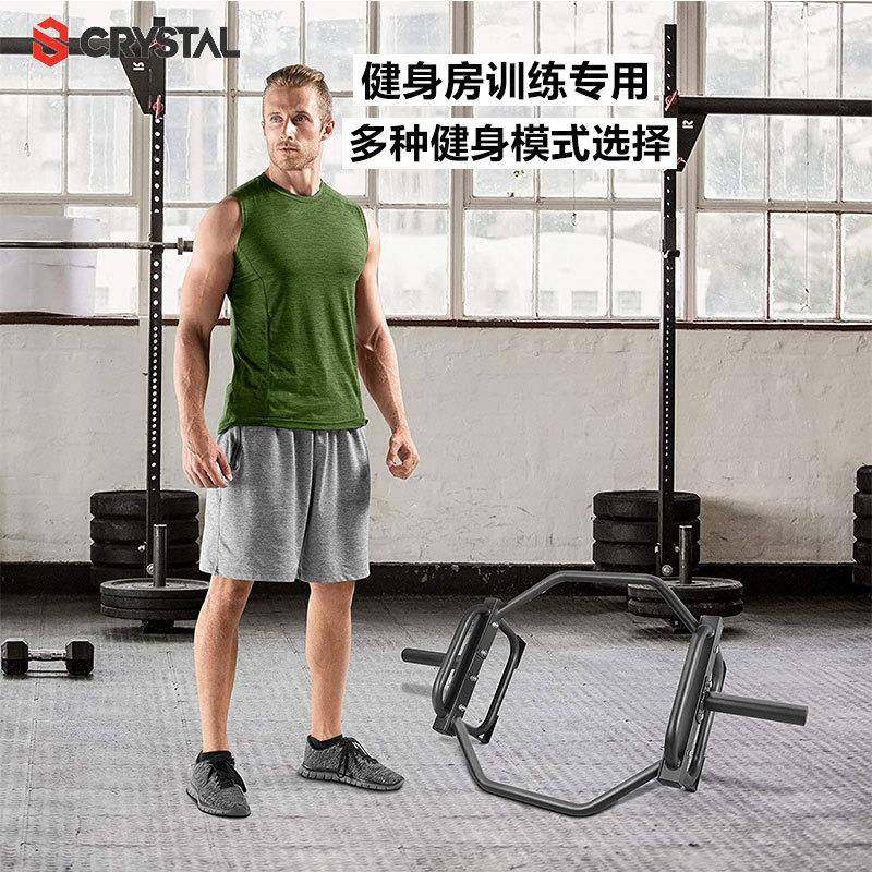水晶CRYSTAL硬拉深蹲架家用大环形六角杠铃杆耸肩负重健身房器材
