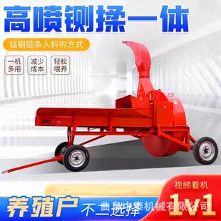 自动进料青鲜秸秆电动铡草机20吨产量饲草切料机成捆苞米杆柔丝机