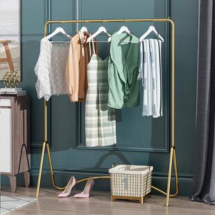晾衣架落地折叠室内晒衣架卧室挂衣架子家用简易凉衣服单杆式阳台