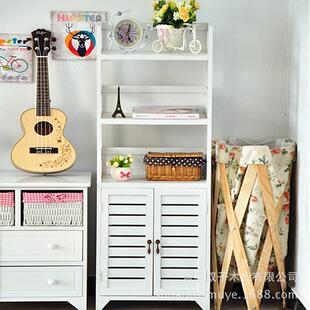 书架书柜整装实木简易书架白色书柜学生卧室置物架阳台花架储物