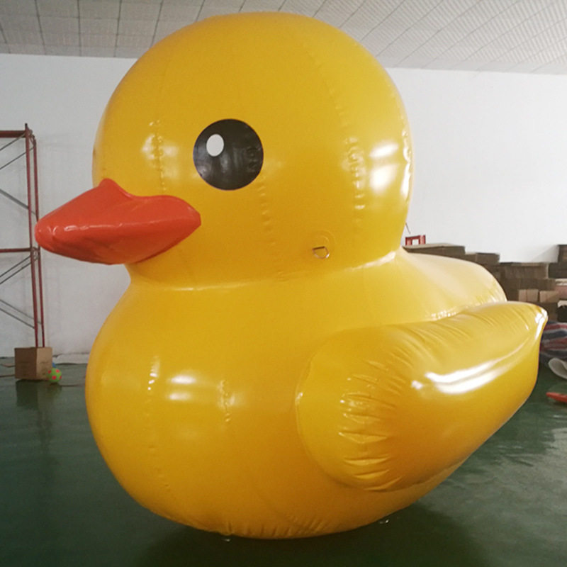 仿真闭气大卡通大黄鸭?充气卡通模型玩具工厂批发气模