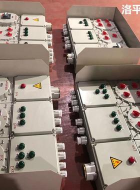 户外带防雨罩防爆配电箱铸铝防爆照明动力配电箱IIBT4