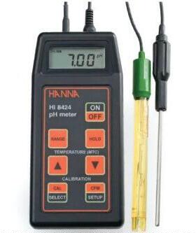 现货哈纳HI8424便携式防水型pH测定仪酸度计pHORP温度