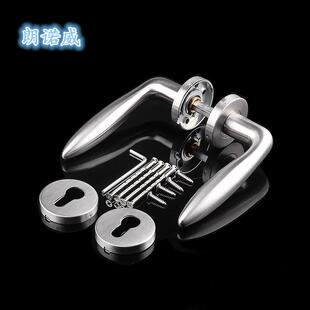 静音不锈钢房间门锁室内卧室木门单舌家用老式门锁把手通用型整套