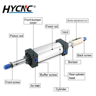 铝合金SCJ125*75/100/125/150/175/200/250大推力气缸