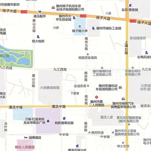 2024新款滁州市地图贴图办公室挂图高清防水墙壁贴超大装饰画定制