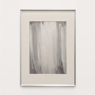 银色框抽象艺术微喷装 饰画金属感灰色办公室挂画 art crisis