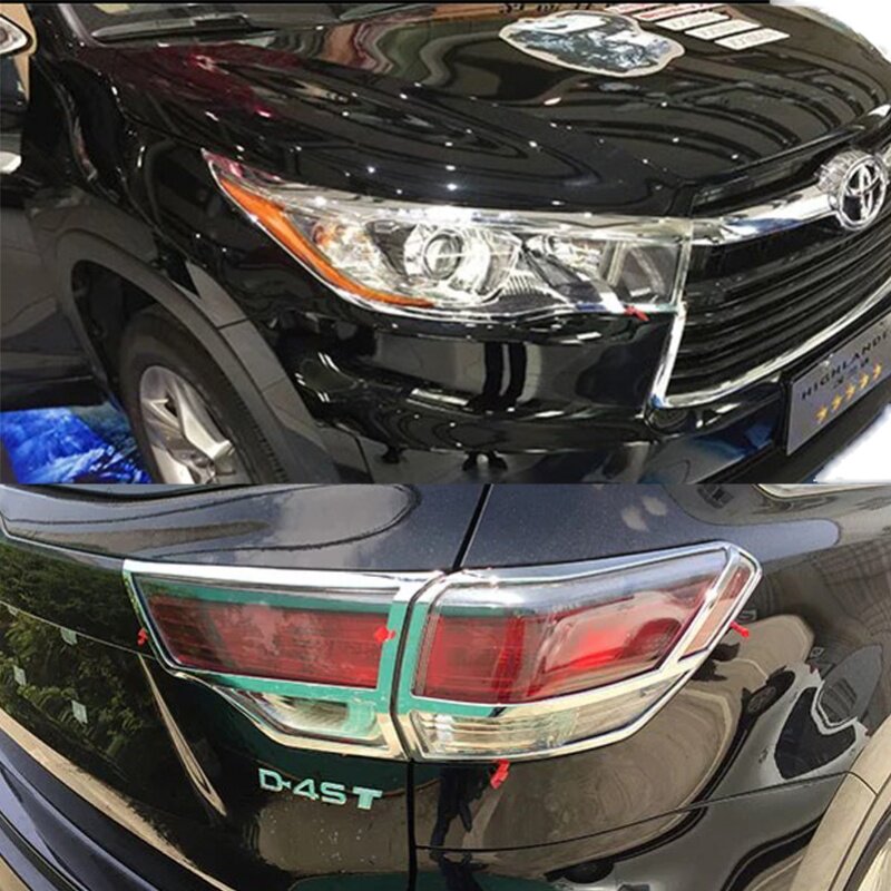 适用15 16 17款新汉兰达大灯框尾灯罩灯罩改装前后杠雾灯装饰亮条